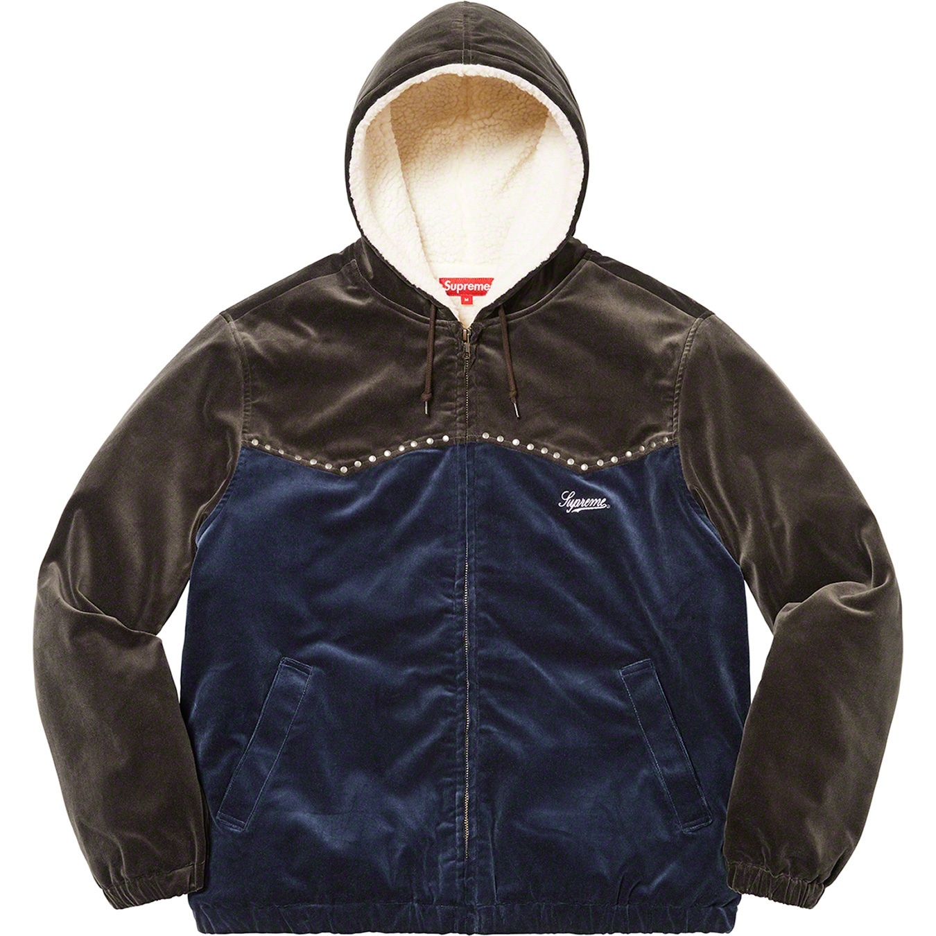 Studded Velvet Hooded Work Jacket view 7